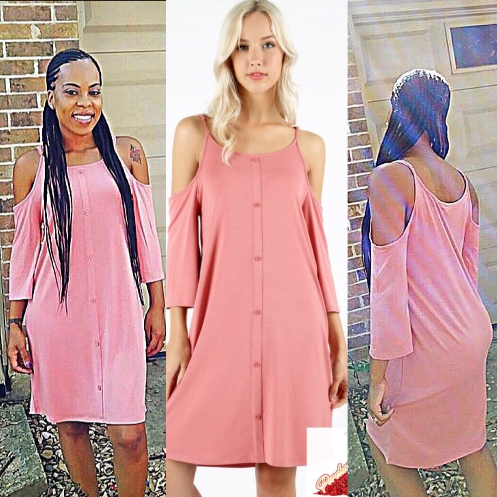 Open shoulder dress